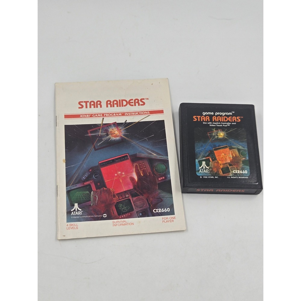 Atari Star Raiders Cartridge With Manual